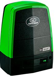Modern sliding gate with Centurion motor, showcasing secure automation